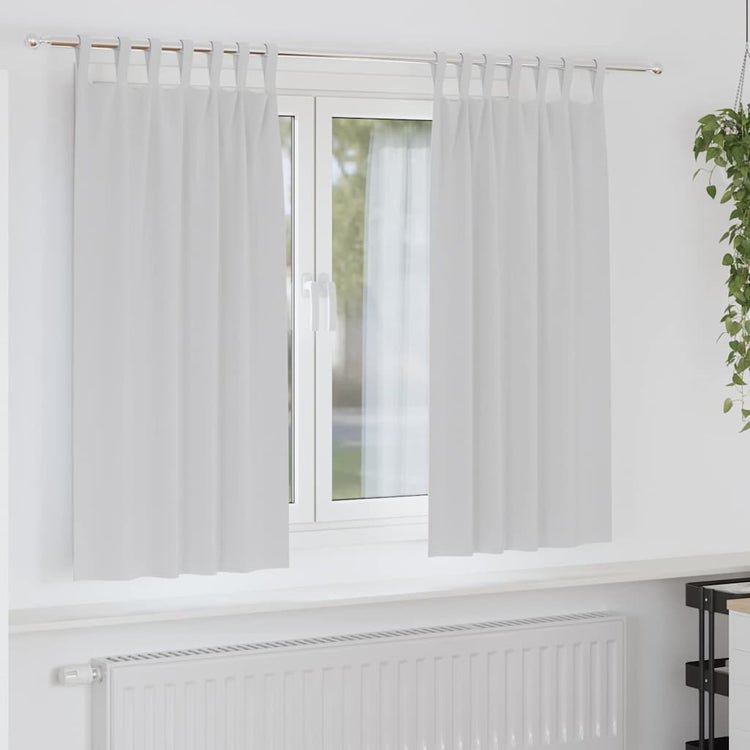 Vidaxl rideaux occultants avec anneaux 2 pcs gris pâle 175 x 140 cm