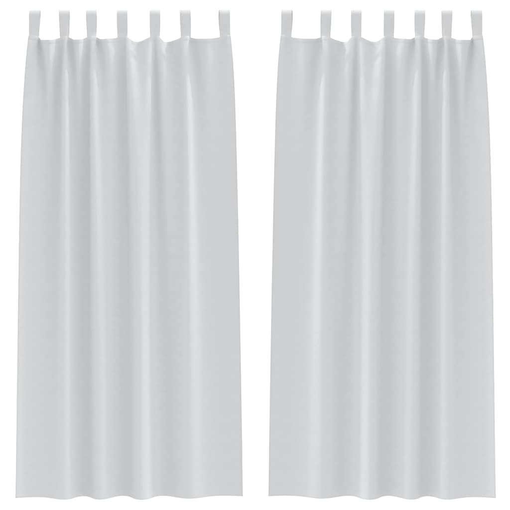 Vidaxl rideaux occultants avec anneaux 2 pcs gris pâle 225 x 140 cm