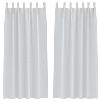 Vidaxl rideaux occultants avec anneaux 2 pcs gris pâle 225 x 140 cm