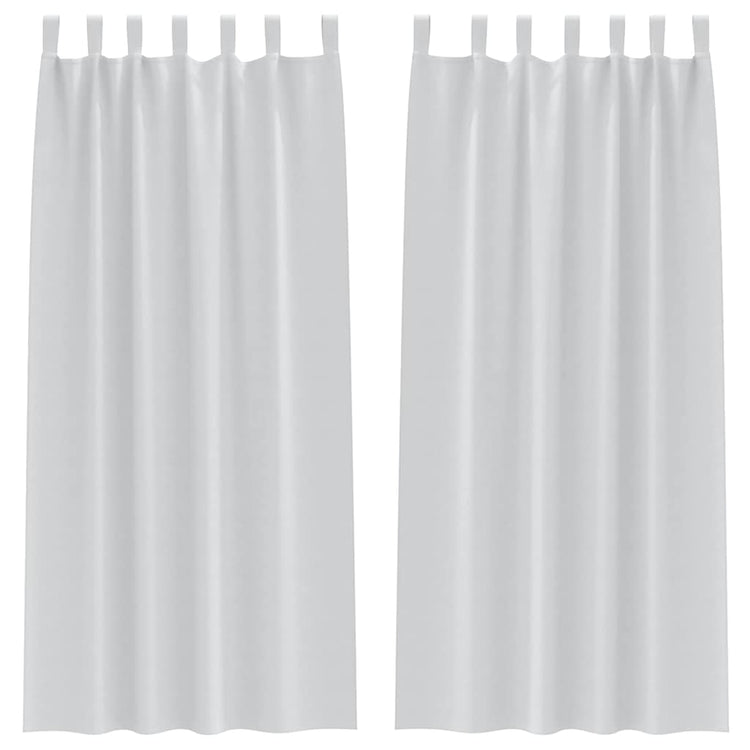 Vidaxl rideaux occultants avec anneaux 2 pcs gris pâle 260 x 140 cm
