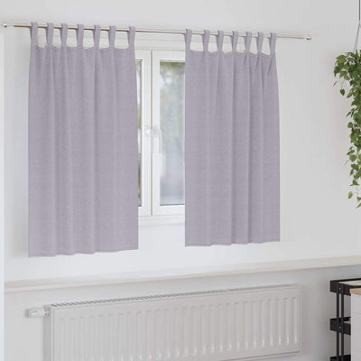 Vidaxxl rideaux occultants avec anneaux 2 pcs gris métal 140 x 140 cm