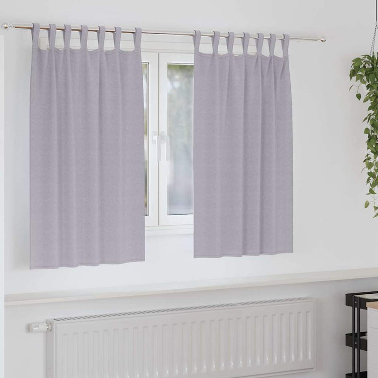 Vidaxxl rideaux occultants avec anneaux 2 pcs gris métal 140 x 140 cm
