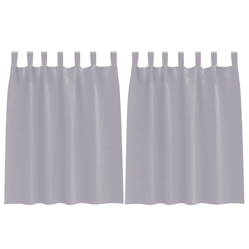 Vidaxxl rideaux occultants avec anneaux 2 pcs gris métal 140 x 140 cm