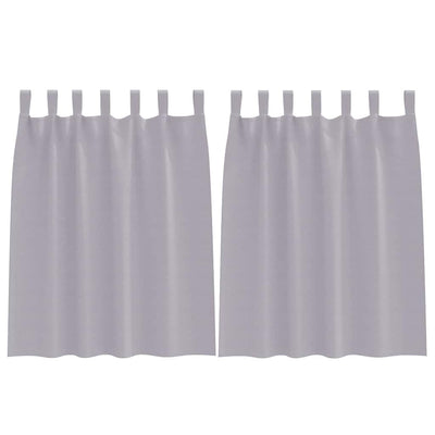 Vidaxxl rideaux occultants avec anneaux 2 pcs gris métal 140 x 140 cm