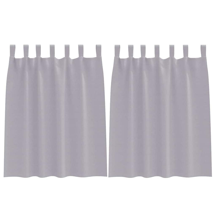 Vidaxxl rideaux occultants avec anneaux 2 pcs gris métal 140 x 140 cm