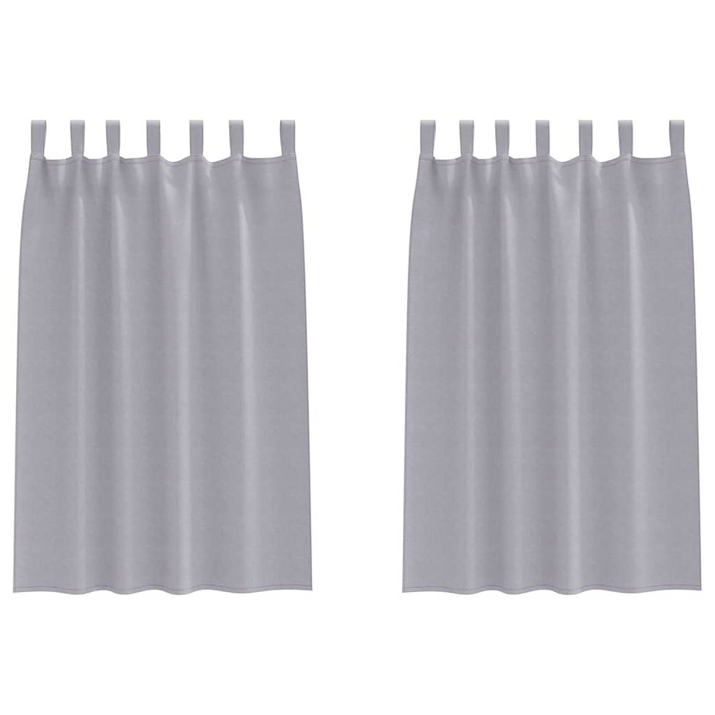 Vidaxl rideaux occultants avec anneaux 2 pcs gris métal 175 x 140 cm