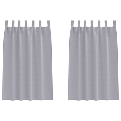 Vidaxl rideaux occultants avec anneaux 2 pcs gris métal 175 x 140 cm