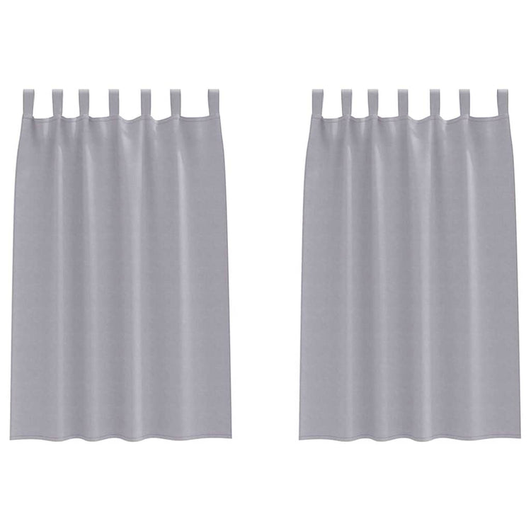 Vidaxl rideaux occultants avec anneaux 2 pcs gris métal 175 x 140 cm