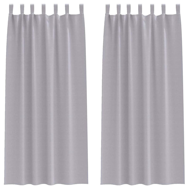 VidaXL rideaux occultants avec anneaux 2 pcs gris métal 245 x 140 cm