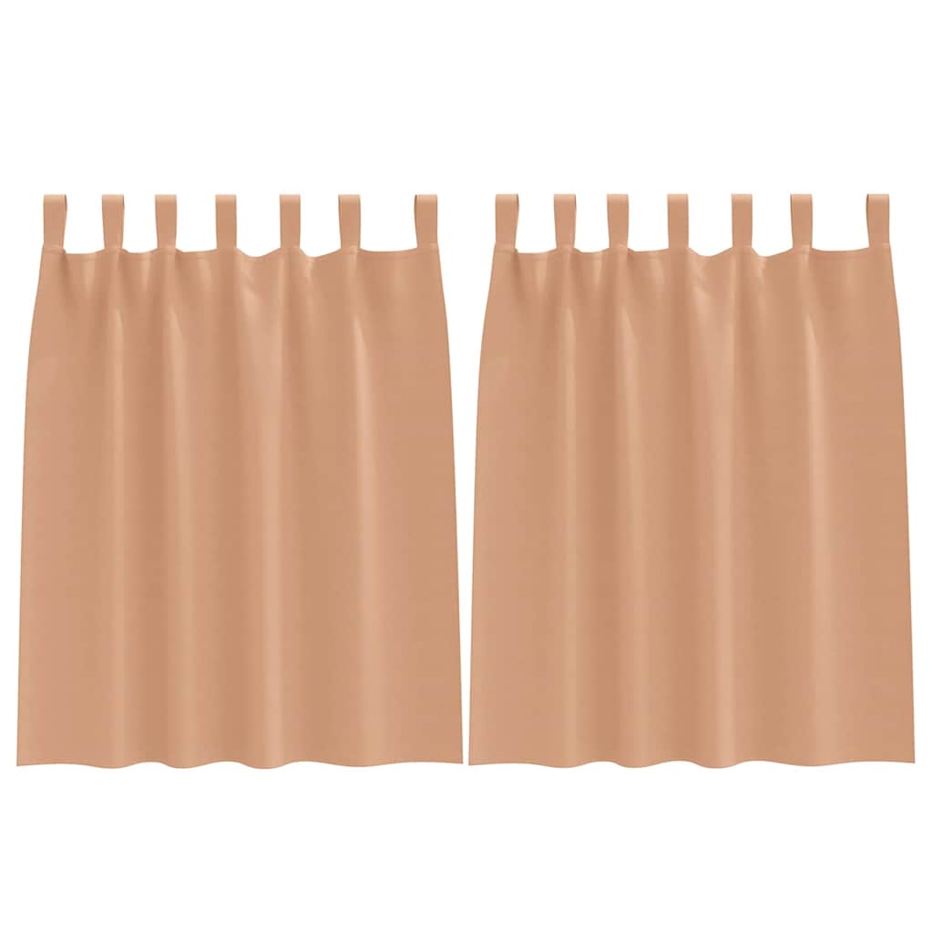 Vidaxl rideaux occultants avec anneaux 2 pcs marron clair 140 x 140 cm