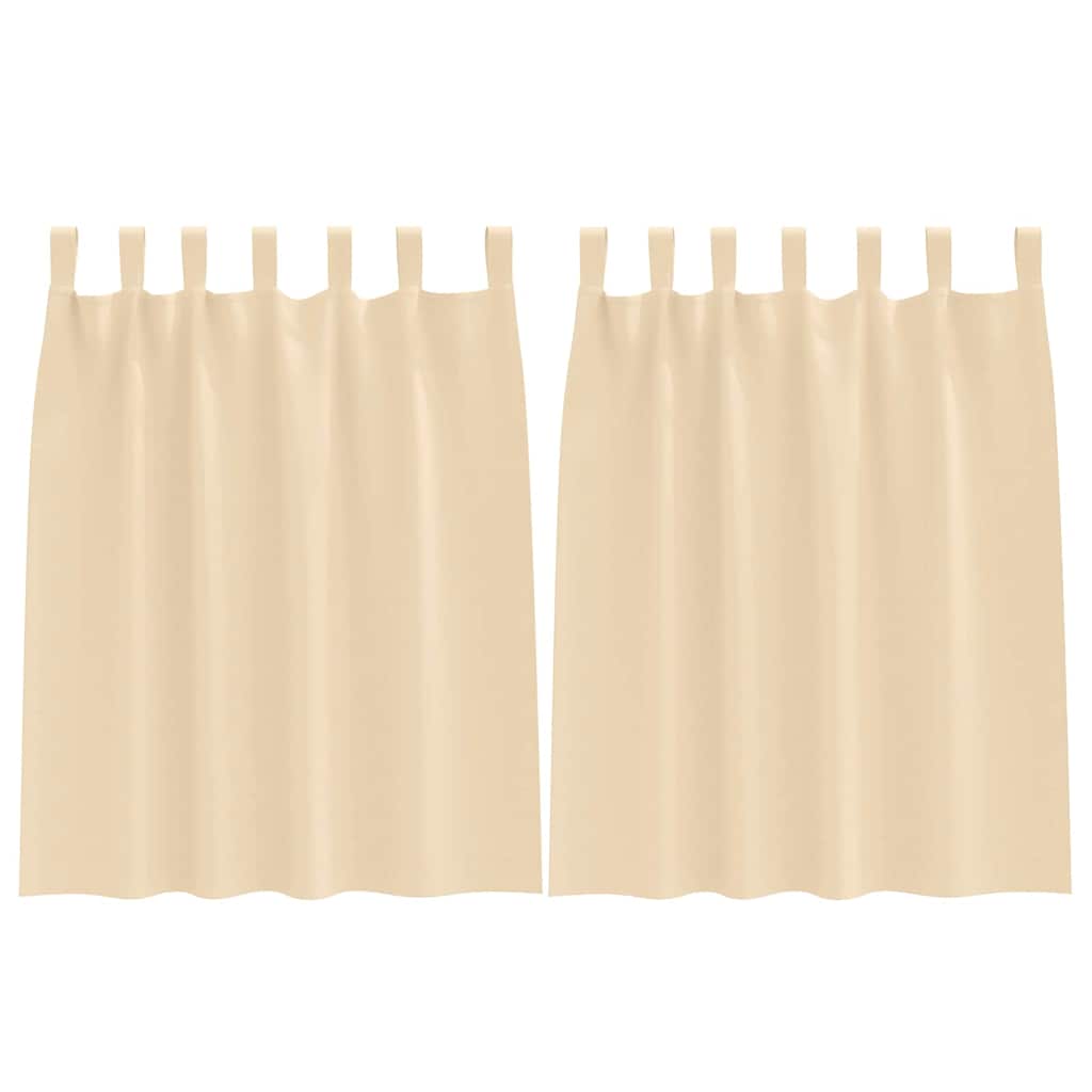 Vidaxl rideaux occultants avec anneaux 2 pcs crème 140 x 140 cm