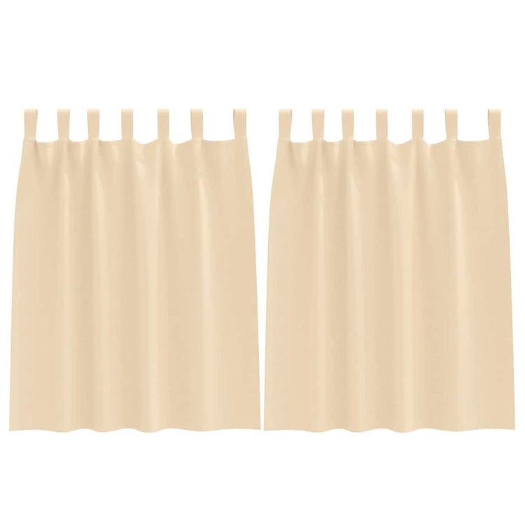 Vidaxl rideaux occultants avec anneaux 2 pcs crème 140 x 140 cm