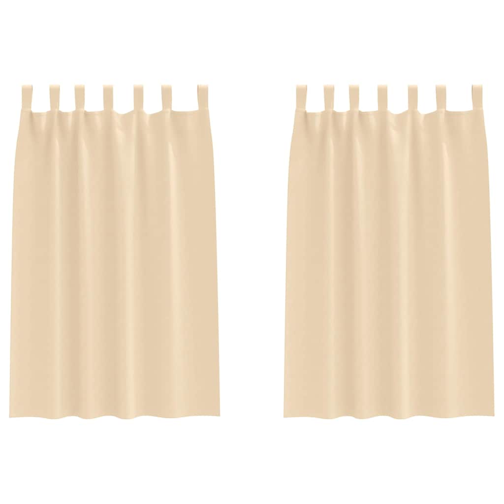 Vidaxxl rideaux occultants avec anneaux 2 pcs crème 175 x 140 cm