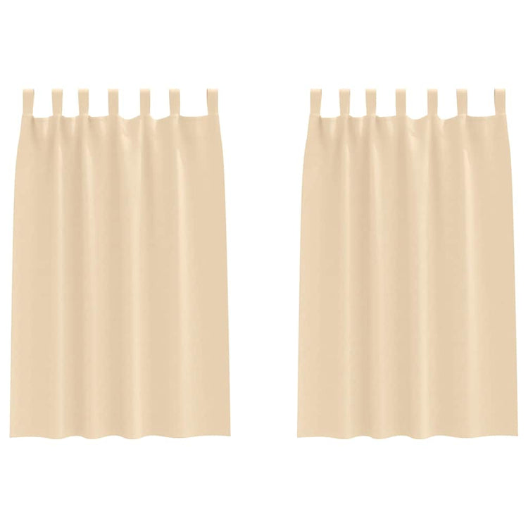 Vidaxxl rideaux occultants avec anneaux 2 pcs crème 175 x 140 cm