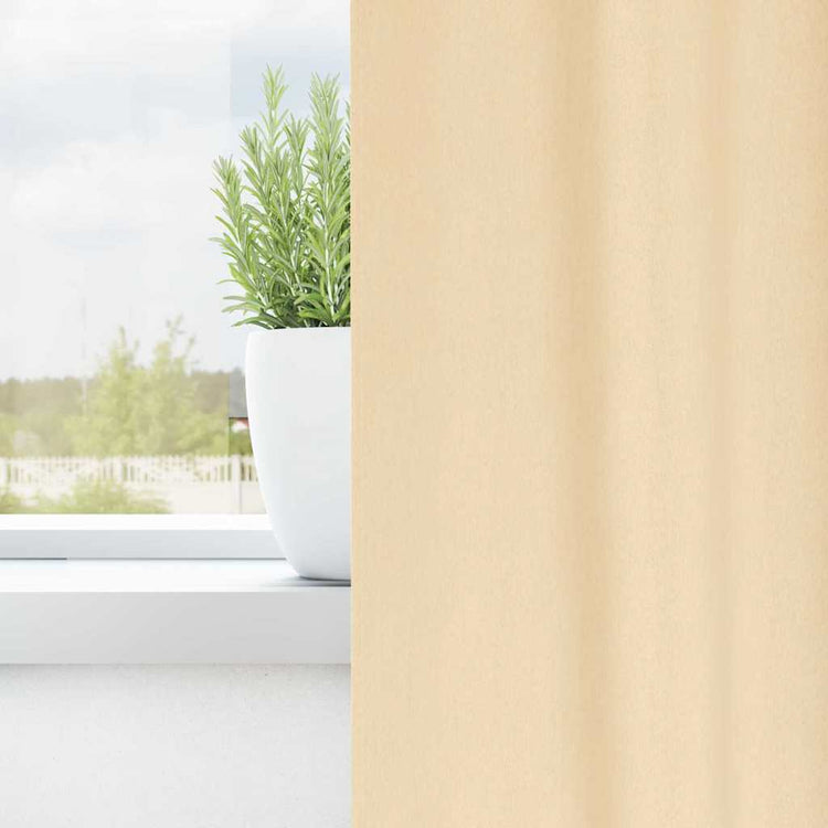 VidaXL rideaux occultants avec anneaux 2 pcs crème 245 x 140 cm