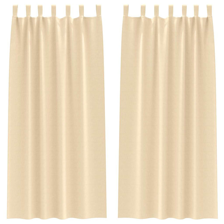 VidaXL rideaux occultants avec anneaux 2 pcs crème 260 x 140 cm