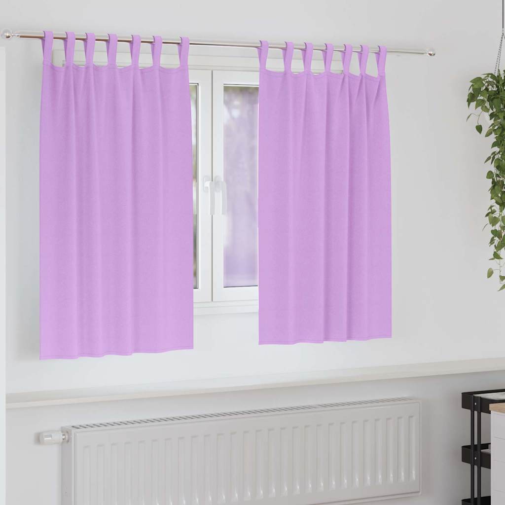 Vidaxl rideaux occultants avec anneaux 2 pcs violet 140 x 140 cm