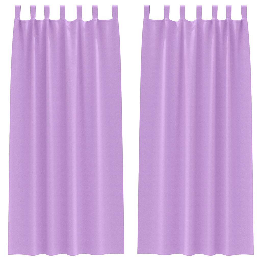 Vidaxl rideaux occultants avec anneaux 2 pcs violet 245 x 140 cm