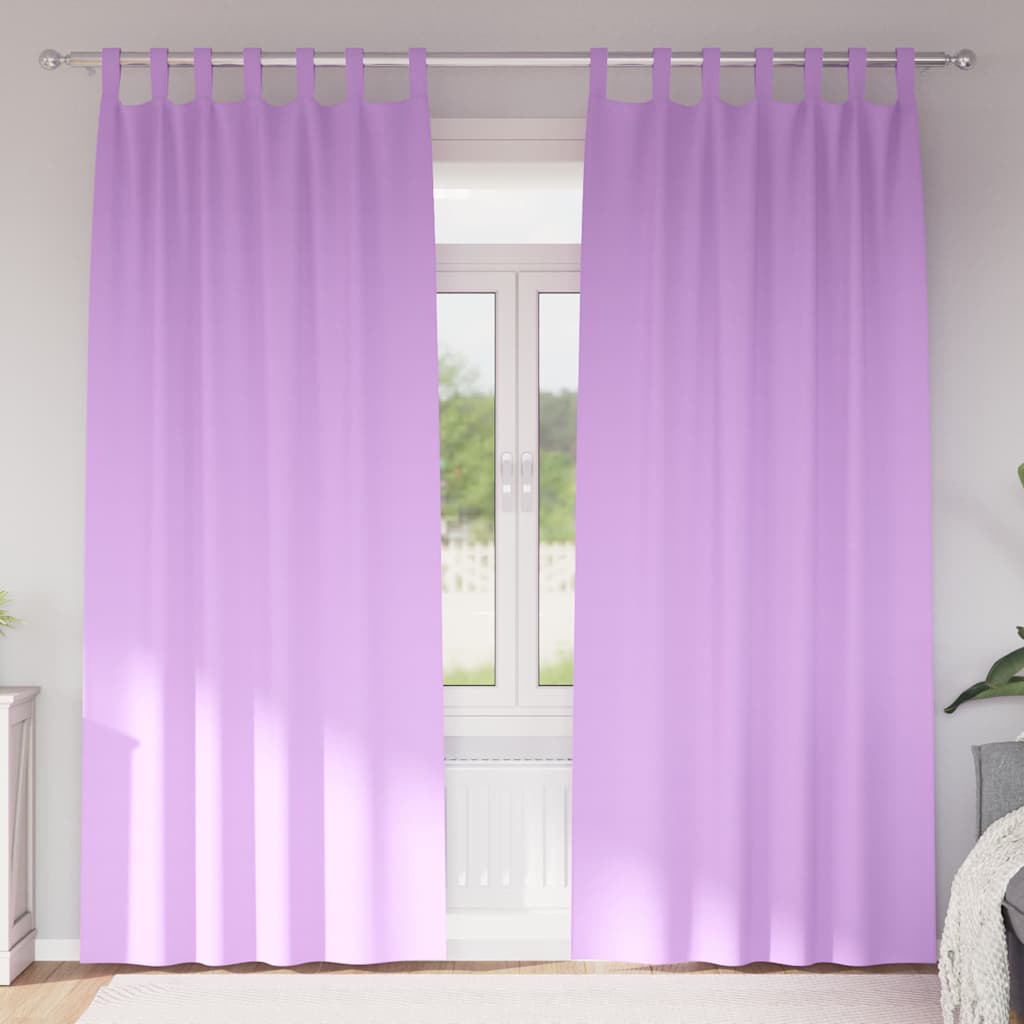 Vidaxl rideaux occultants avec anneaux 2 pcs violet 260 x 140 cm