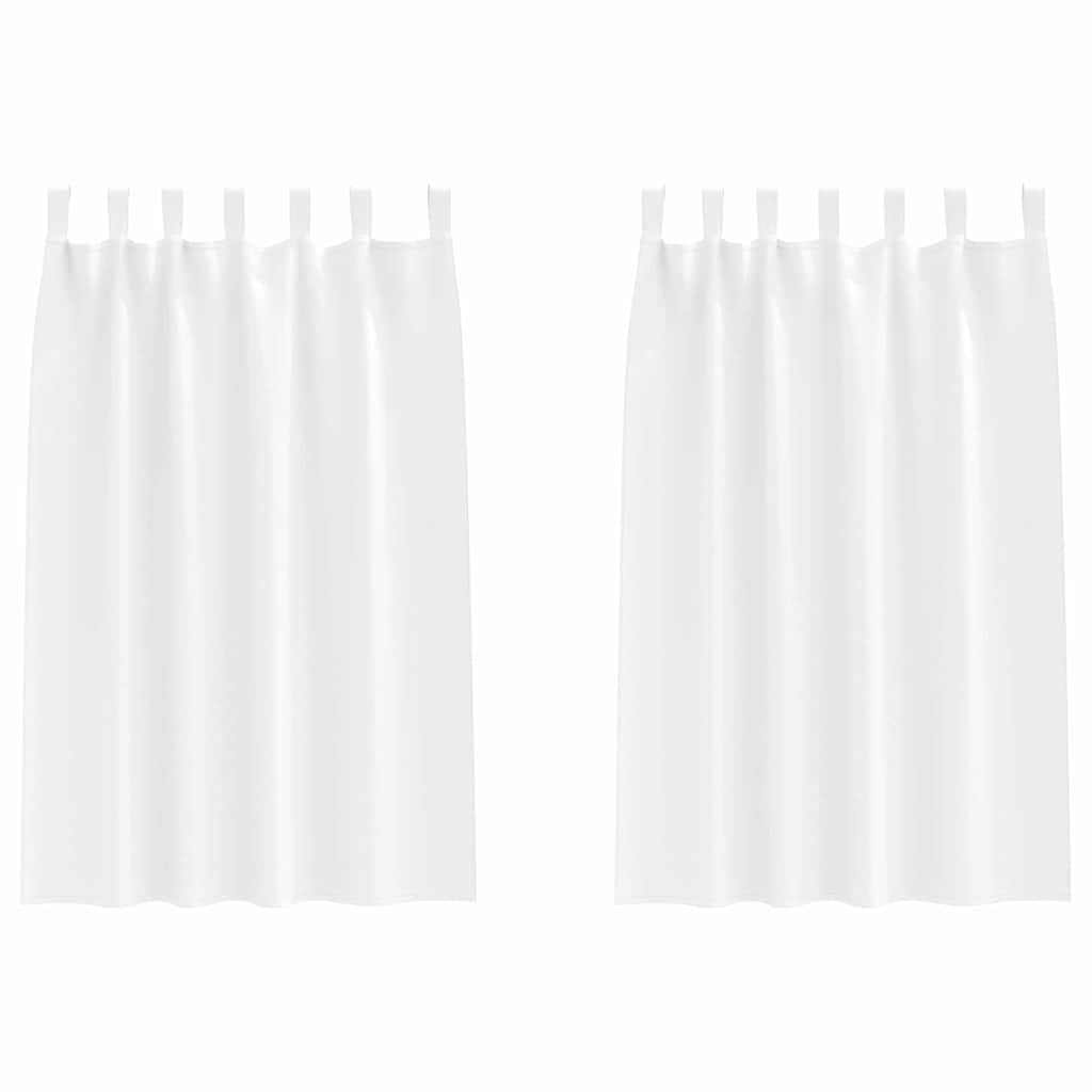 Vidaxxl rideaux occultants avec anneaux 2 pcs blanc pur 175 x 140 cm
