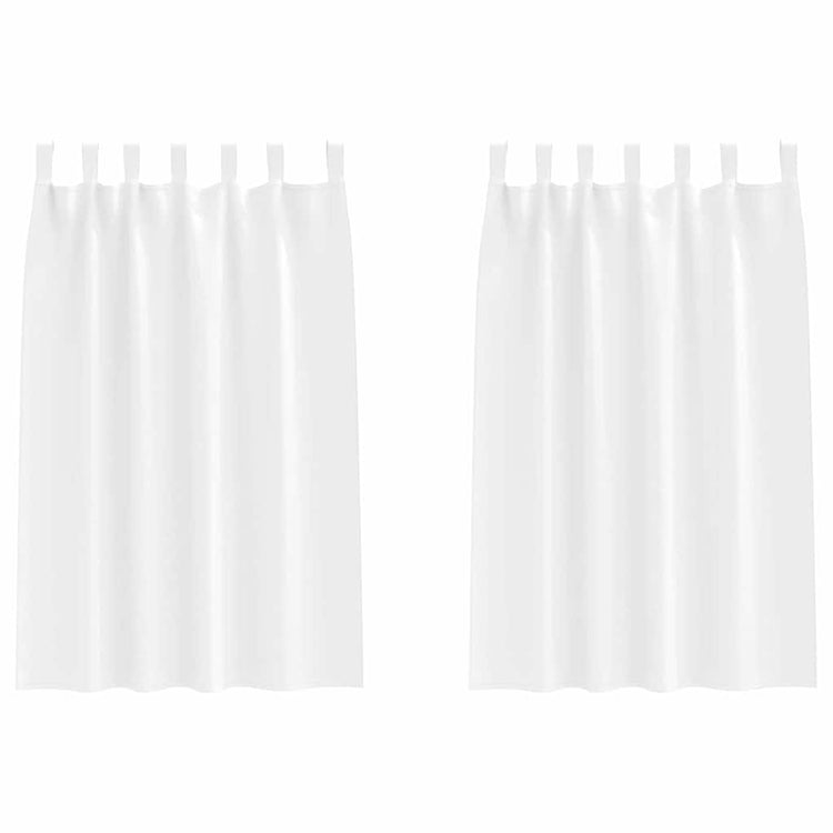 Vidaxxl rideaux occultants avec anneaux 2 pcs blanc pur 175 x 140 cm