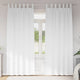 VidaXL rideaux occultants avec anneaux 2 pcs blanc pur 225 x 140 cm