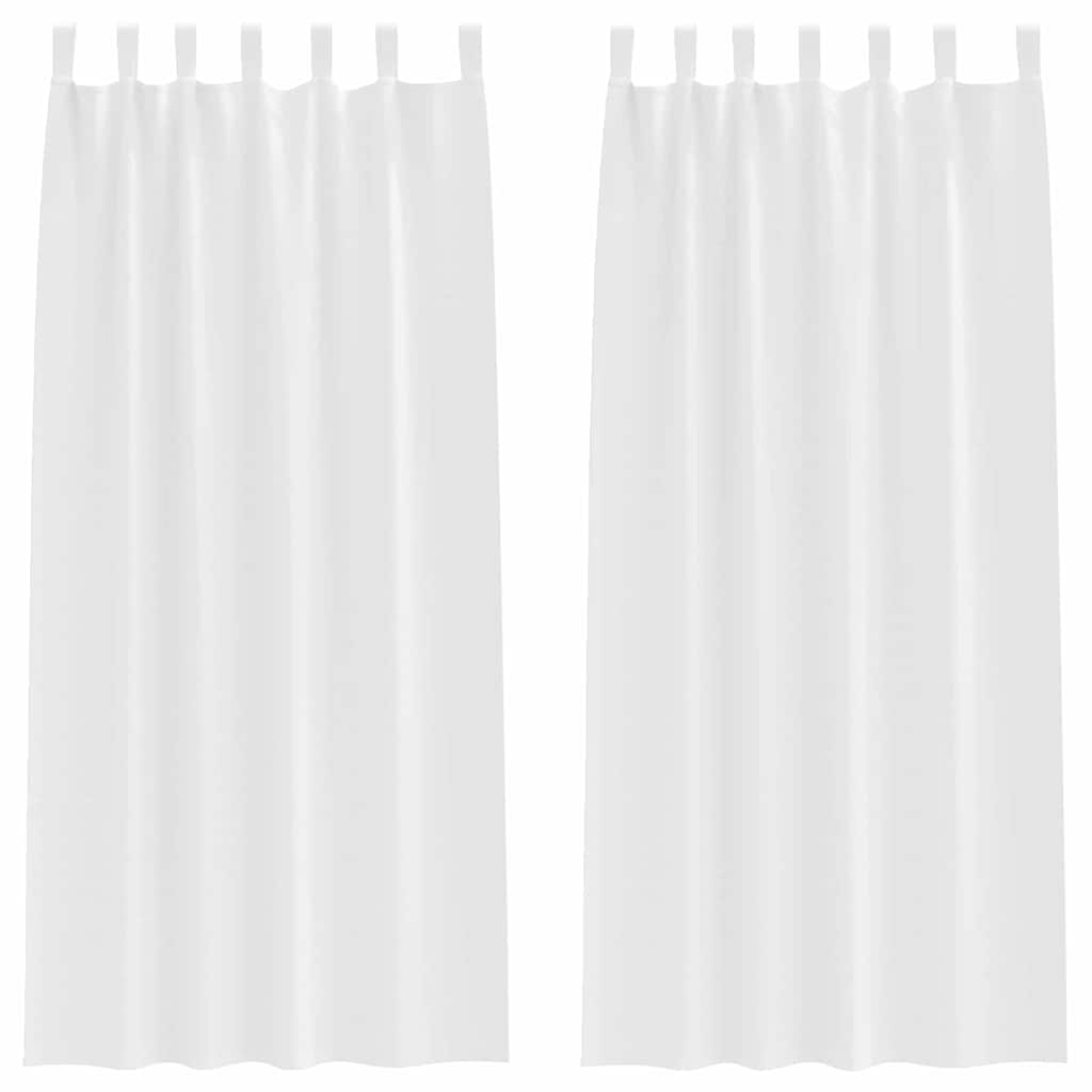 VidaXL rideaux occultants avec anneaux 2 pcs blanc pur 245 x 140 cm