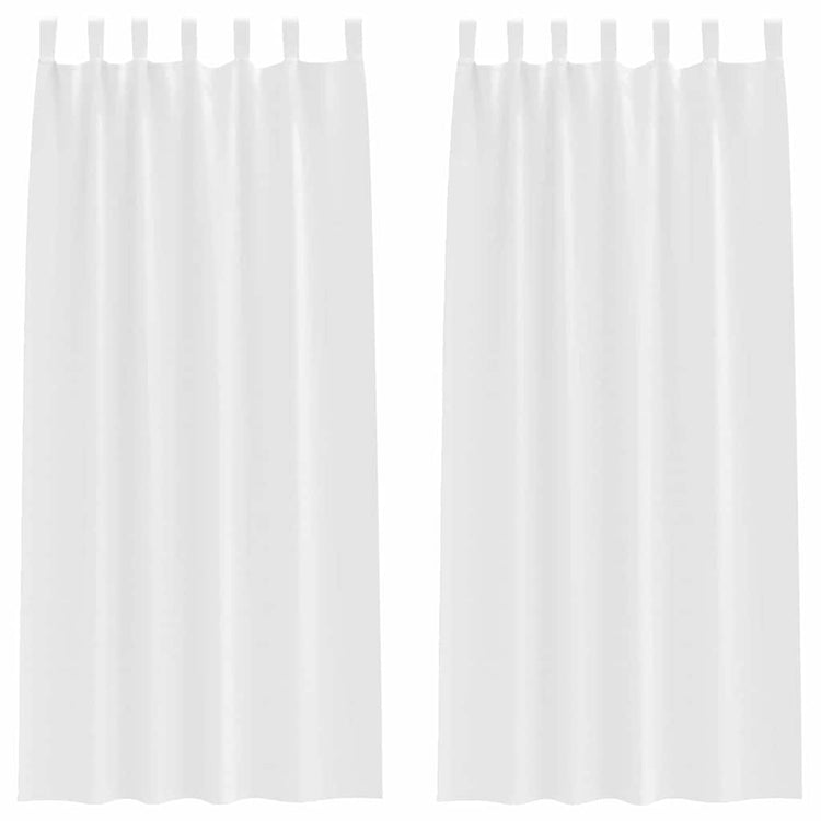 VidaXL rideaux occultants avec anneaux 2 pcs blanc pur 245 x 140 cm
