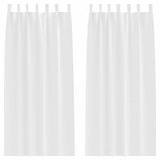 Vidaxxl rideaux occultants avec anneaux 2 pcs blanc pur 260 x 140 cm - afbeelding 2
