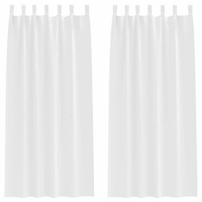 Vidaxxl rideaux occultants avec anneaux 2 pcs blanc pur 260 x 140 cm