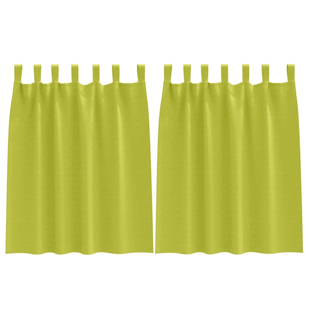 VidaXL rideaux occultants avec anneaux 2 pcs vert 140 x 140 cm