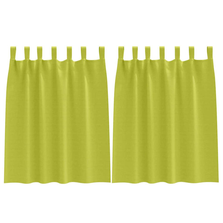 VidaXL rideaux occultants avec anneaux 2 pcs vert 140 x 140 cm