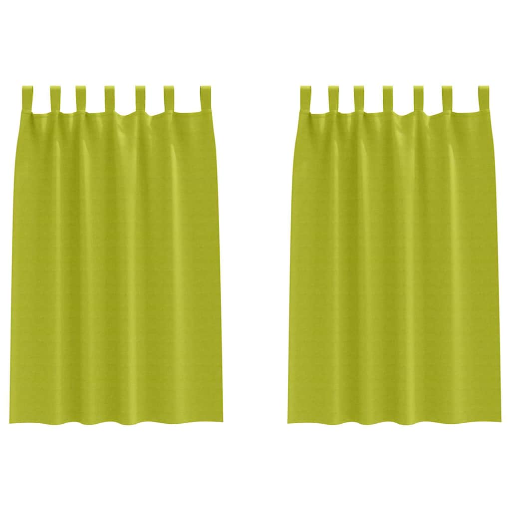 VidaXL rideaux occultants avec anneaux 2 pcs vert 175 x 140 cm