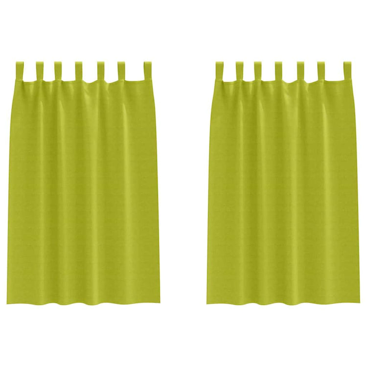 VidaXL rideaux occultants avec anneaux 2 pcs vert 175 x 140 cm