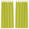 VidaXL rideaux occultants avec anneaux 2 pcs vert 225 x 140 cm