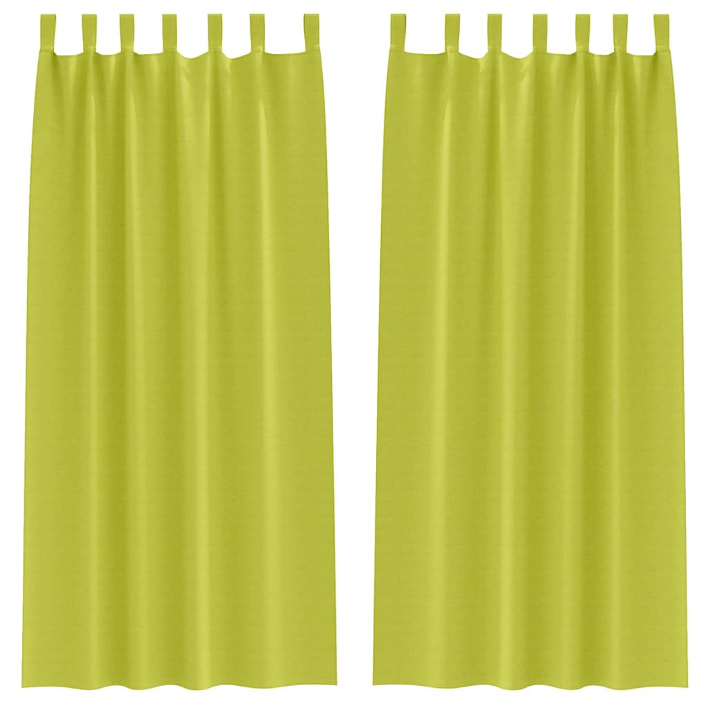 VidaXL rideaux occultants avec anneaux 2 pcs vert 260 x 140 cm