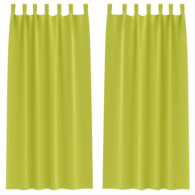 VidaXL rideaux occultants avec anneaux 2 pcs vert 260 x 140 cm