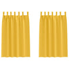Vidaxl rideaux occultants avec anneaux 2 pcs jaune moutarde 175 x 140 cm
