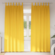Vidaxl rideaux occultants avec anneaux 2 pcs jaune moutarde 225 x 140 cm - afbeelding 1