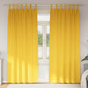 Vidaxl rideaux occultants avec anneaux 2 pcs jaune moutarde 260 x 140 cm