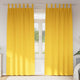 Vidaxl rideaux occultants avec anneaux 2 pcs jaune moutarde 260 x 140 cm