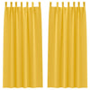 Vidaxl rideaux occultants avec anneaux 2 pcs jaune moutarde 260 x 140 cm