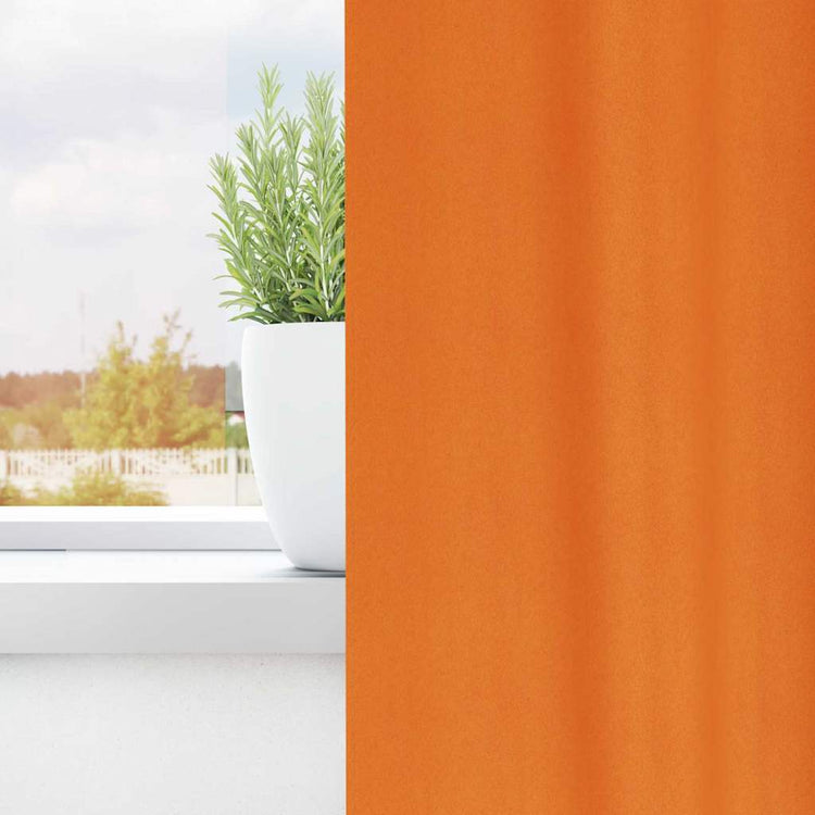 VidaXL rideaux occultants avec anneaux 2 pcs orange vif 140 x 140 cm
