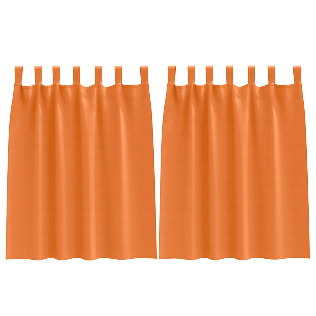 VidaXL rideaux occultants avec anneaux 2 pcs orange vif 140 x 140 cm