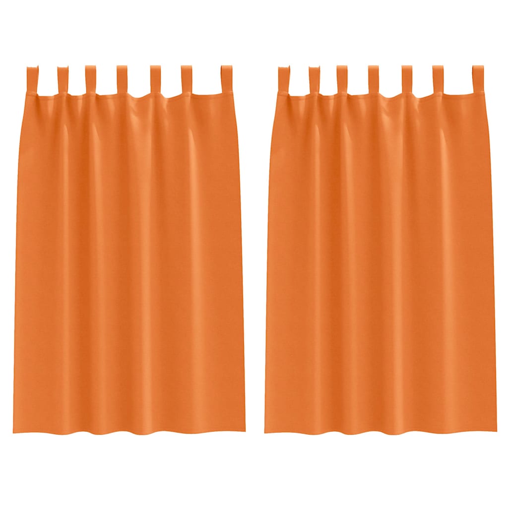 VidaXL rideaux occultants avec anneaux 2 pcs orange vif 175 x 140 cm