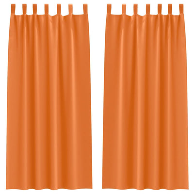 VidaXL rideaux occultants avec anneaux 2 pcs orange vif 260 x 140 cm