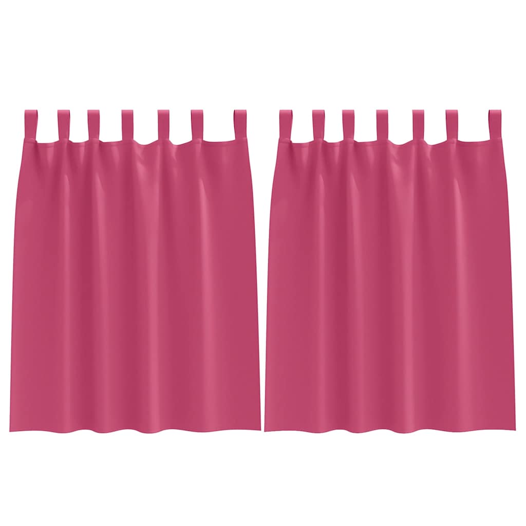 Vidaxl rideaux occultants avec anneaux 2 pcs rose vif 140 x 140 cm