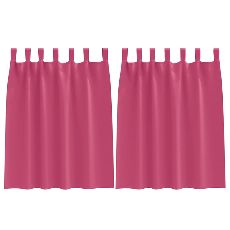 Vidaxl rideaux occultants avec anneaux 2 pcs rose vif 140 x 140 cm