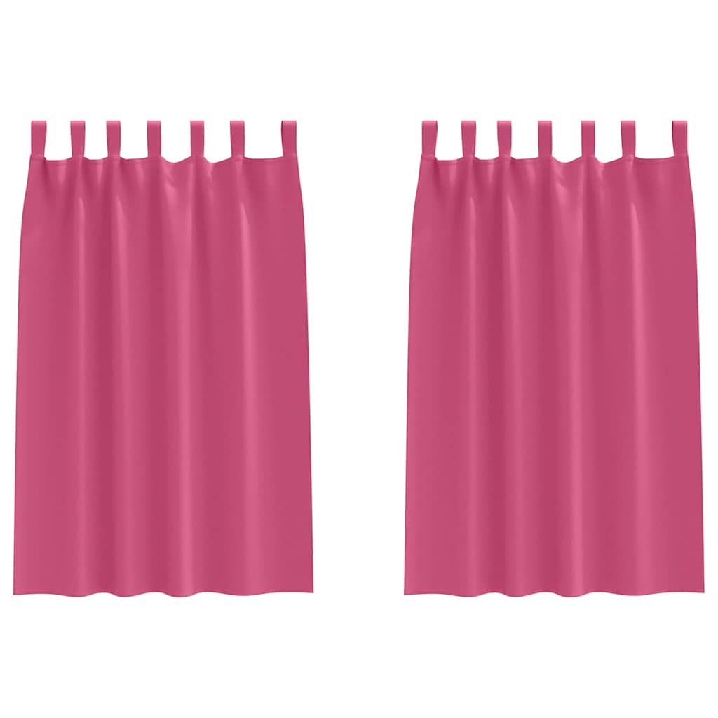 Vidaxl rideaux occultants avec anneaux 2 pcs rose vif 175 x 140 cm