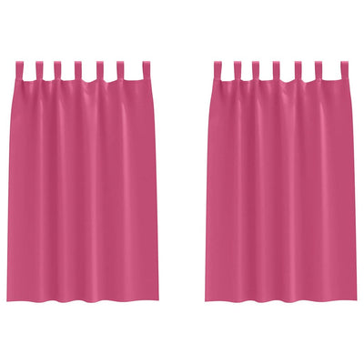Vidaxl rideaux occultants avec anneaux 2 pcs rose vif 175 x 140 cm